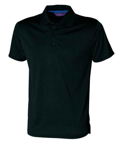 Henbury Cooltouch� Textured Stripe Piqu� Polo Shirt